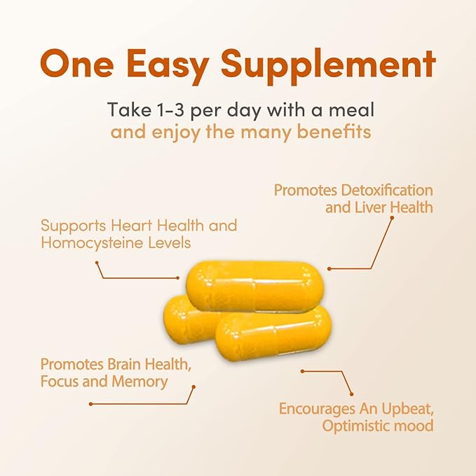 Methyl Factors + - 60 Capsules I B Vitamins Folate &amp Riboflavin for Normal Heart Liver &amp Brain Function* Energizing &amp Mood Boosting Supplement