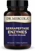 Dr. Mercola Serrapeptase Enzymes - Supports Healthy Cellular Function - Delayed Release - Non-GMO Gluten-Free &amp Soy-Free - 60 Capsules