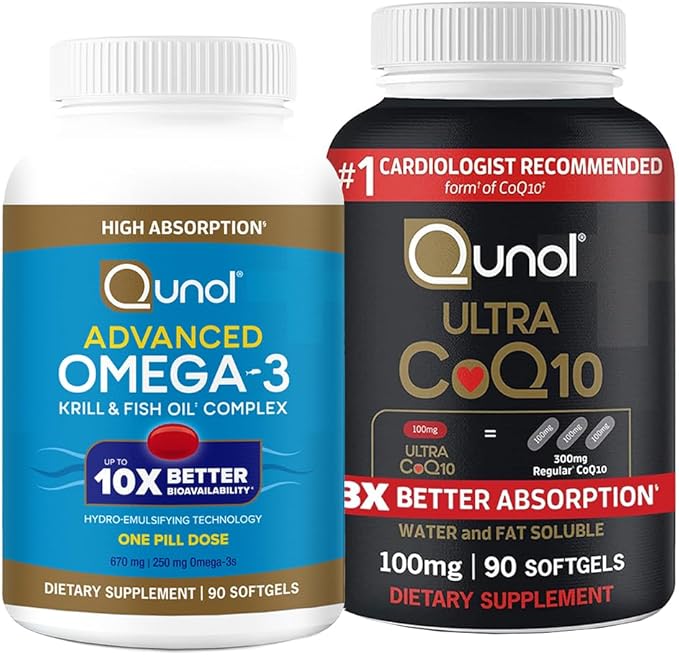 Omega-3 &amp CoQ10: Advanced Omega 3 90 Softgels &amp Ultra CoQ10 100mg 90 Softgels
