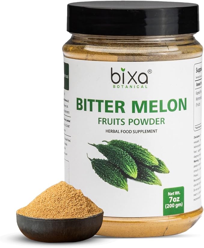 bixa BOTANICAL Bitter Melon Powder (Karela Powder) | 200 Grams / 7 OZ | Gluten Free Steam Treated Vegan 100% Pure.