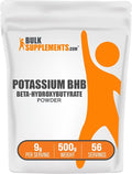 BulkSupplements.com Potassium BHB Powder - Beta-Hydroxybutyrate Powder Unflavored Potassium BHB Supplement - Vegan &amp Gluten Free 9g per Serving 500g (1.1 lbs) (Pack of 1)