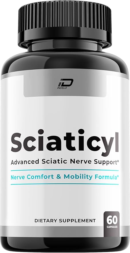 Sciaticyl Capsules – Sciaticyl Advanced Supplement Natural Blend Formula to Maintain Healthy Levels and Extra Strength (1 Pack - 60 Capsules)