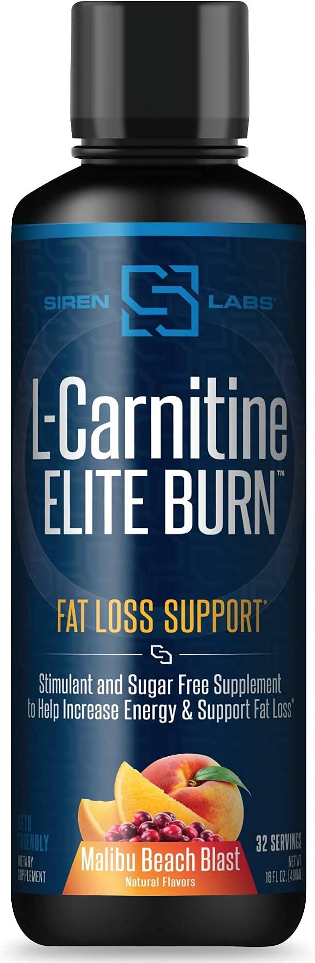 Censor NDS Nutrition Fat Loss-Body Toner with CLA (90 Softgels) &amp Siren Labs L-Carnitine Elite Burn Fat Loss Support Malibu Beach Blast 3000 mg (32 Servings)