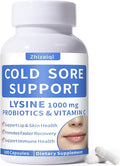 Lysine Cold Sore Treatment for Lips with Probiotics &amp Vitamin C for Lip Skin Gut &amp Immune Health Managing Cold Sore Frequency &amp Severity Cold Sore Patch Alternative 100 Capsules
