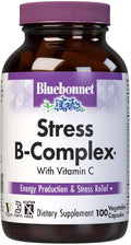 Bluebonnet Nutrition Stress Relief B Complex Vegetable Capsules Vitamin B6 B12 Biotin Folate Vegan Gluten &amp Soy &amp Milk Free Kosher Unflavored 100 Count