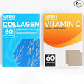 Veru Wellness Anti Aging Duo Lifestyle Patches Collagen C - Self Adhesive Time Release Topical Patch 8-10 Hours (60 Day Supply)