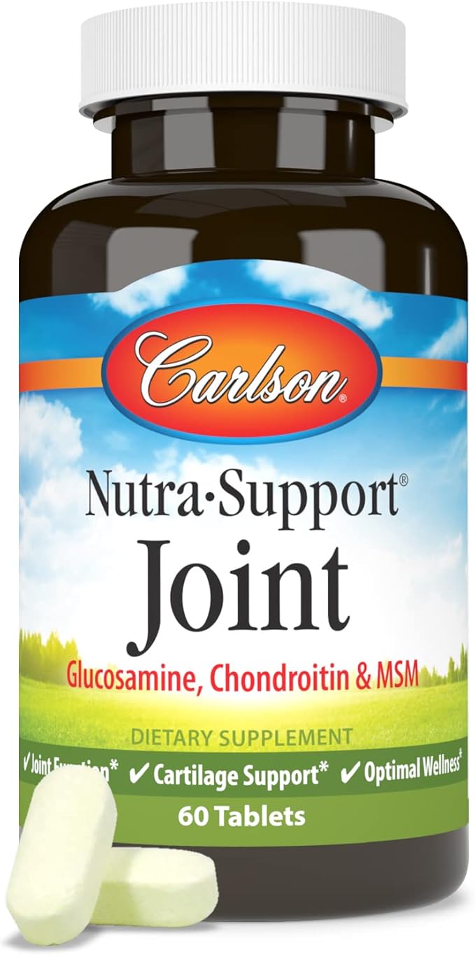 Carlson - Nutra-Support Joint Glucosamine Chondroitin &amp MSM Joint Function Cartilage Support &amp Optimal Wellness 60 tablets