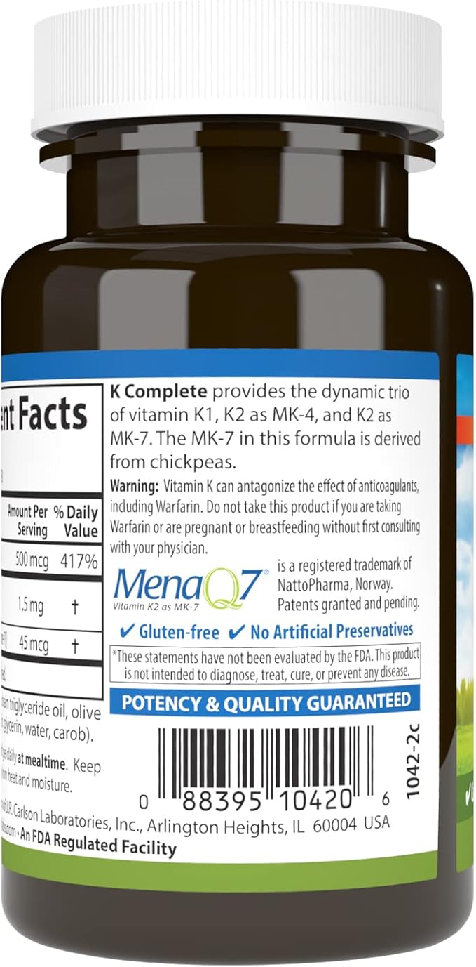Carlson Labs K Complete Softgels 90 Count