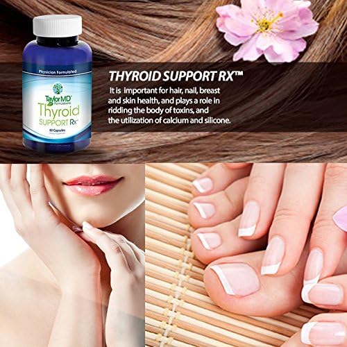 Thyroid Supplement Rx – Natural Blend of Iodine Tyrosine Schisandra Coleus Forskohli Ashwagandha and More – Best Mix of Thyroid Metabolism - Physician Formulated &amp Clinically Tested – Guarante