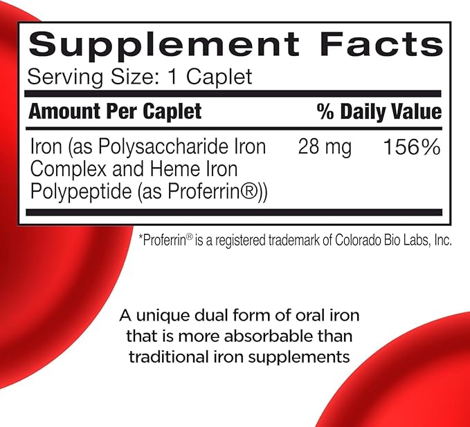 Feosol Complete with Bifera Iron 30 Caplets (3 Pack)
