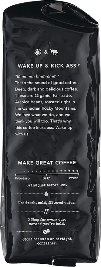 Kicking Horse Coffee 454 Horse Power Dark Roast Whole Bean 10 oz - Certified Organic Fairtrade Kosher Coffee 10 Ounce (Pack of 6)