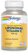 SOLARAY Liposomal Vitamin C 500mg - Enhanced Absorption Vitamin C Liposomal Blend with Fatty Acids - Antioxidant and Immune Support Supplement - Vegan 60-Day Guarantee 100 Servings 100 VegCaps