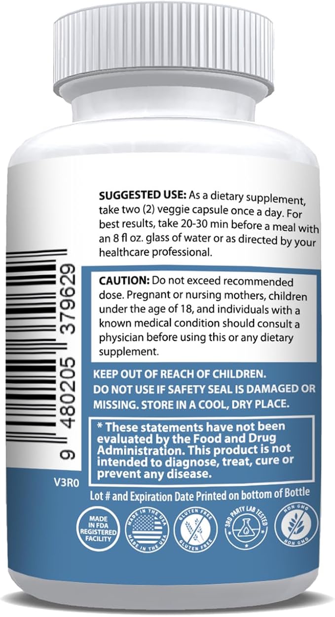 #1 Complete Research Vision Formula Advanced Eye Health Vitamin &amp Mineral Supplements for Adults w/Bilberry Lutein Zeaxanthin Lycopene Resveratrol | Supports Eye Strain Dry Eyes 60 Capsules