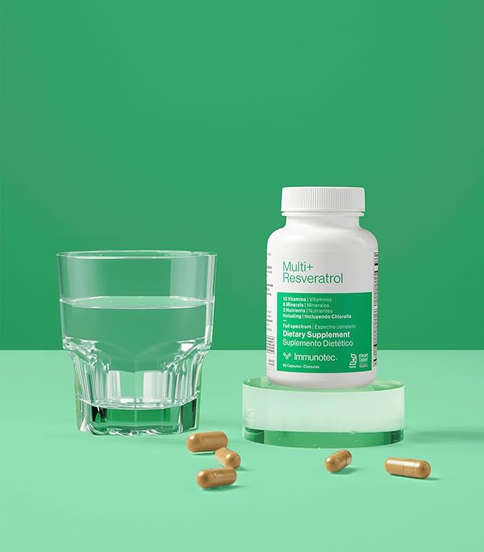 Immunotec - Multi+ Resveratrol - Full Spectrum Dietary Supplement - 13 Vitamins 5 Minerals 3 Nutrients with Chlorella