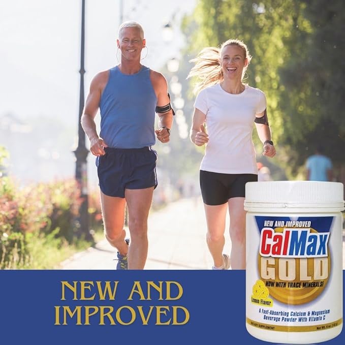Dr. Newton’s Naturals CalMax Gold Powder Drink Mix - 2:1 Ratio of Calcium &amp Magnesium with Vitamin C + Essential Trace Minerals to Support Post Workout Recovery Muscles Sleep Bones -5 oz can