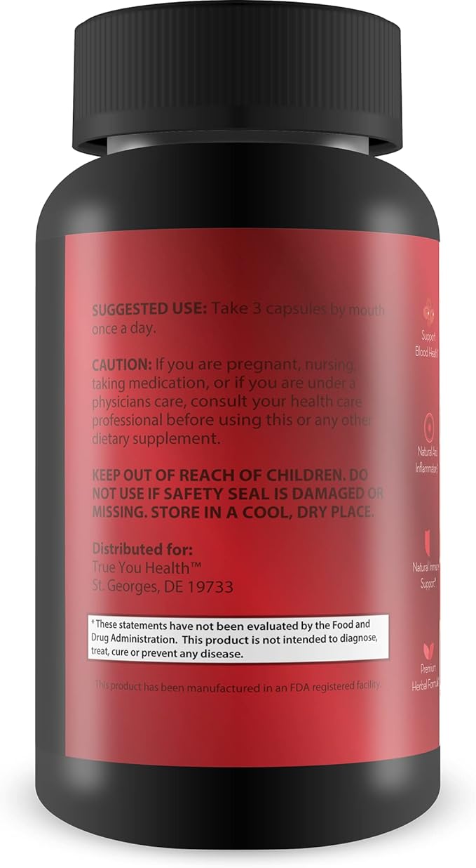 Sebi Blood Health Support - Blood Health Supplement - Blood Balance Blood Boost Formula - Inspired by Dr Sebi Blood Health - Help Improve Blood Flow &amp Reduce Oxidative Stress Naturally