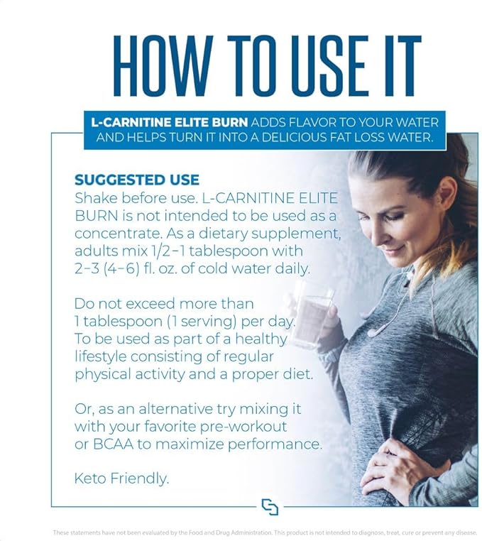 L-Carnitine Elite Burn Liquid Keto Fat Burner and Metabolism Activator - Fat Loss Support Keto Friendly Weight Loss Increase Energy-Stimulant Free - Rainbow Candy 3000mg (32 Servings)