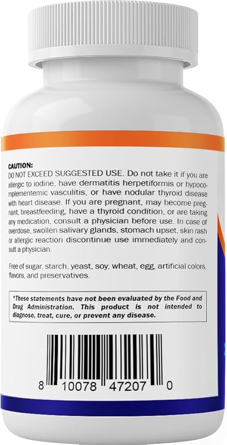 Vitamatic Potassium Iodide 65 mg per Serving – 60 Tablets (Pack of 6) Thyroid Support – 360 Tablets Total