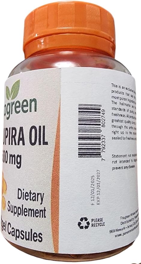 Sucupira Oil (Pterodon emarginatus) 500 Mg - 60 Capsules- Plant Based