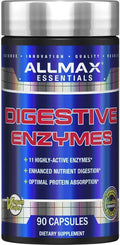 ALLMAX Digestive ENZYMES - 90 Capsules - Supports Enhanced Nutrient Digestion &amp Optimal Protein Absorption - with 11 Highly Active Enzymes - 90 Servings