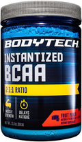 BodyTech BCAA Powder - Optimal 2:1:1 Ratio - Supports Muscle Recovery Strength &amp Endurance - Fruit Punch (11.5 oz)
