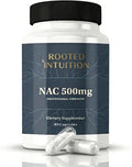 Rooted NAC Supplement 500mg | N-Acetyl L-Cysteine Capsules for Lung Health and Immune Support | Antioxidant Defense Glutathione Support Liver Detox Cellular Protection | 60 Count