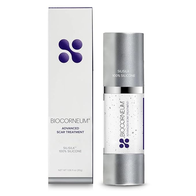 BIOCORNEUM SILISILK Silicone Gel – Advanced Silicone Scar Gel for Visible Scar &amp Skin Refinement – Fast-Drying Hydrating Formula – 100% Silicone Scar Gel for Surgical Scars – 1.06 fl oz (30g)