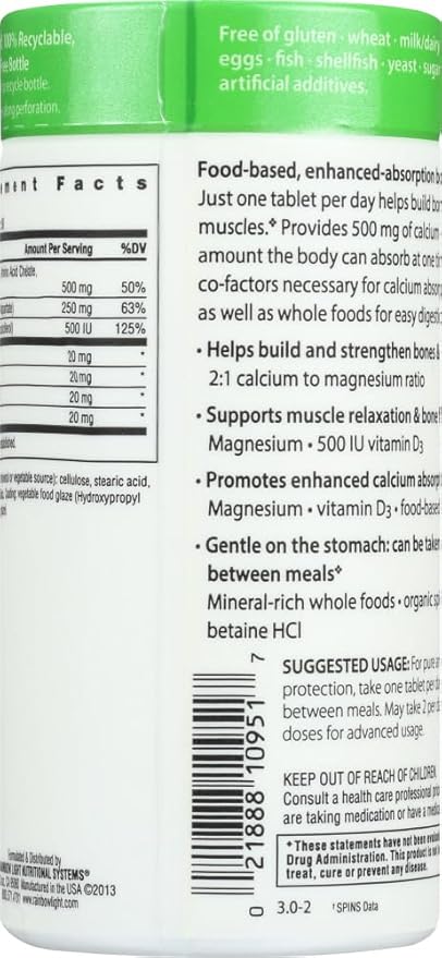 2Pack! Rainbow Light Food-Based Calcium - 90 Tablets