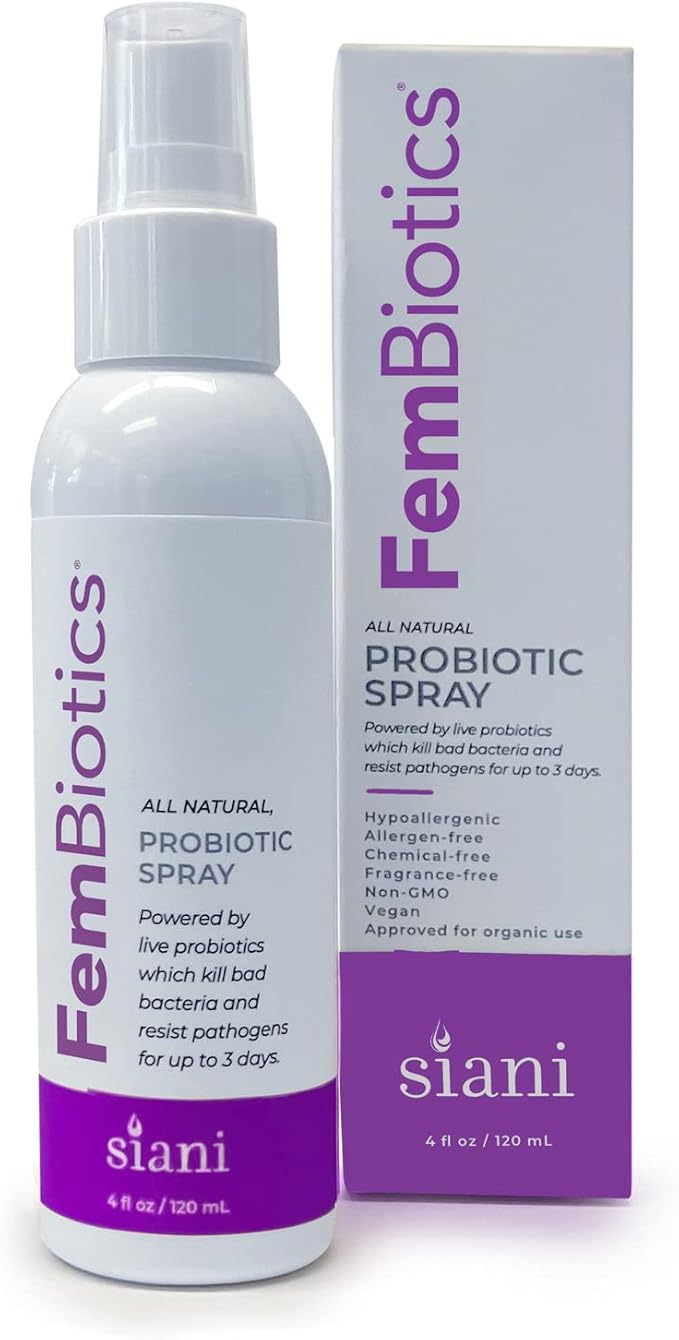SIANI FemBiotics -Topical Probiotic Body Care for Women 4oz - Hypoallergenic Vegan Non GMO GF 100% Natural Live Probiotic External + Internal Use Totally Safe No Refrigeration Required