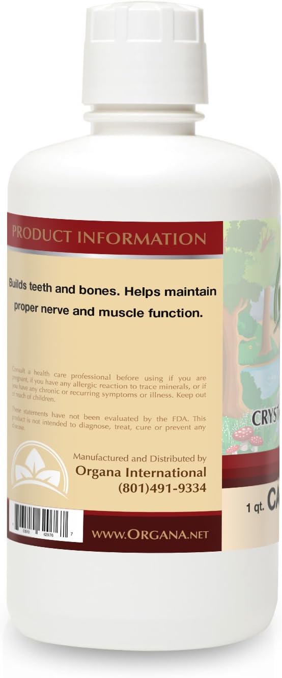 Organa Pure Crystalline Liquid Calcium Supplement - 30 PPM - Colloidal Minerals - Calcium Supplement for Women &amp Men - Liquid Calcium Citrate Alternative - 99.99% Pure Calcium