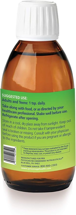 Omega-V Benefits Liquid Omega 3 Supplement - 5 oz 30-Day Supply - Vegan Supplement with 1000mg EPA &amp DHA for Eye Health