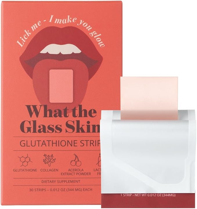 Glutathione Strip (30 Strips) | Collagen Acerola Milk Thistle Hyaluronic Acid Liposomal Glutathione Supplement Fast-Absorption Antioxidants Korean Skin Care