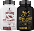 Ancestral Supplements Mofo &amp Bone and Marrow Bundle for Men – Supports Strength Energy Joint &amp Hormone Health – Grass Fed Beef Organ Blend with Collagen Growth Factors &amp Whole Bone Extr