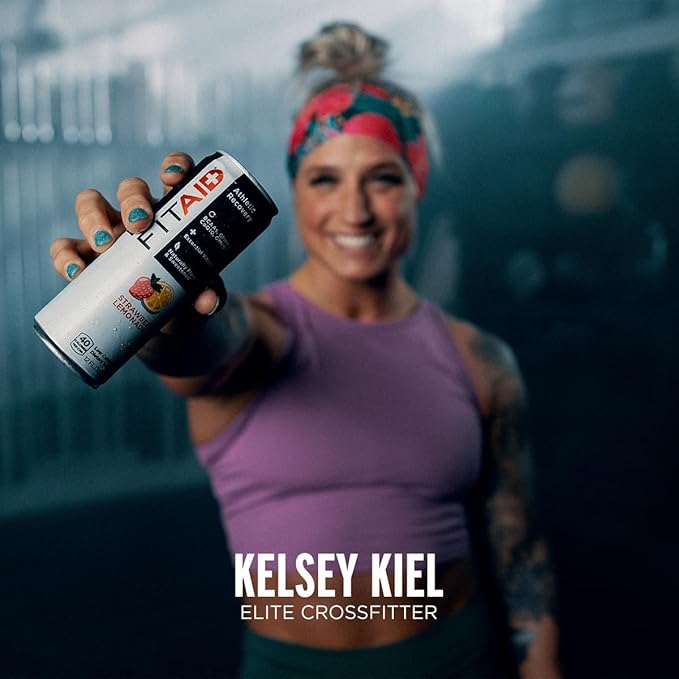 LIFEAID FITAID Post Workout Recovery Drink Strawberry Lemonade BCAAs Glucosamine Electrolytes Quercetin Paleo Vegan &amp Gluten-Free 40 Calories 12 Fl Oz (Pack of 24)