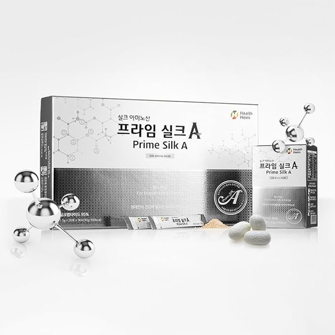 Aminotree Prime Silk A+ – Premium Silk Protein Amino Acid Drink Mix High-Protein Nutritional Supplement with 18 Essential Amino Acids Zero Sugar &amp Fat 60 Pouches