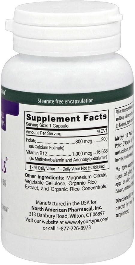 D'Adamo Personalized Nutrition Methyl 12 Plus 60 Count