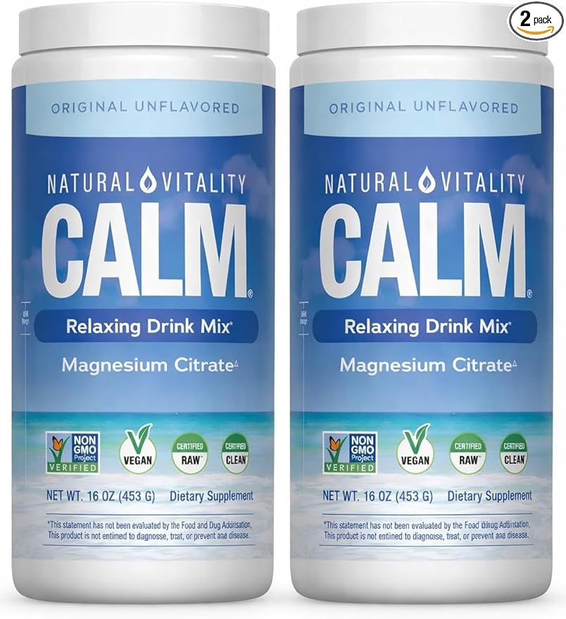 Natural Vitality Natural Magnesium Calm (2 Bottles of 16 Ounce)