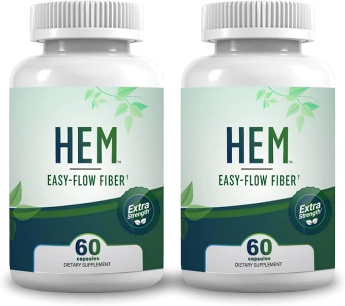 Easy-Flow Fiber – Plant-Based Oat Fiber Supplement for Constipation Bloating and Gas Relief | Gentle Digestion and Hemorrhoid Support | Non-Psyllium Gluten-Free (Pack of 2)