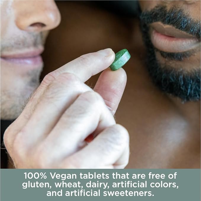 Pure for Men Multivitamin Supplement | Energy Mood Support Strong Bones Antioxidants Minerals | Vitamins A B C D Magnesium Calcium | 42 Fruit &amp Vegetable Proprietary Blend | 120 Vegan Tab