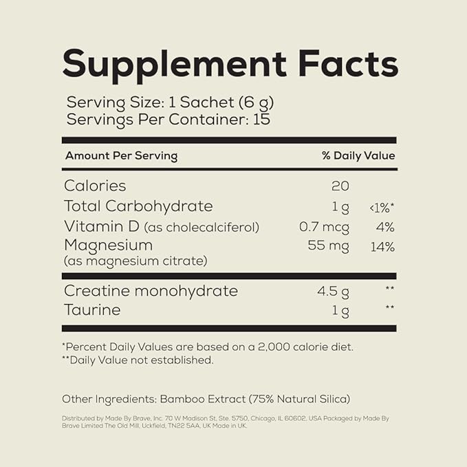 Ancient + Brave True Collagen &amp True Creatine Packets - Premium Collagen Peptides + Advanced Creatine Formula Sachets (15 of Each) - Supports Skin Hair Joints Strength &amp Recovery⁺ - 5g x 30