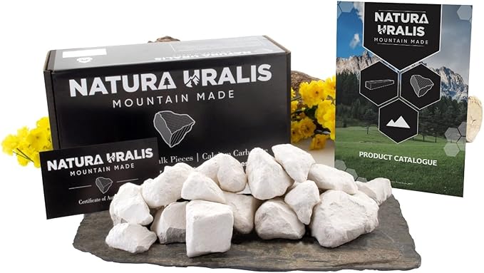 Premium Belgorod Chalk Chunks | White Chalk Chunks - Amazing Crunch Satisfying Earthy Velvety and Firm Texture ASMR Sensation Natural Calcium Carbonate (Large (35oz))