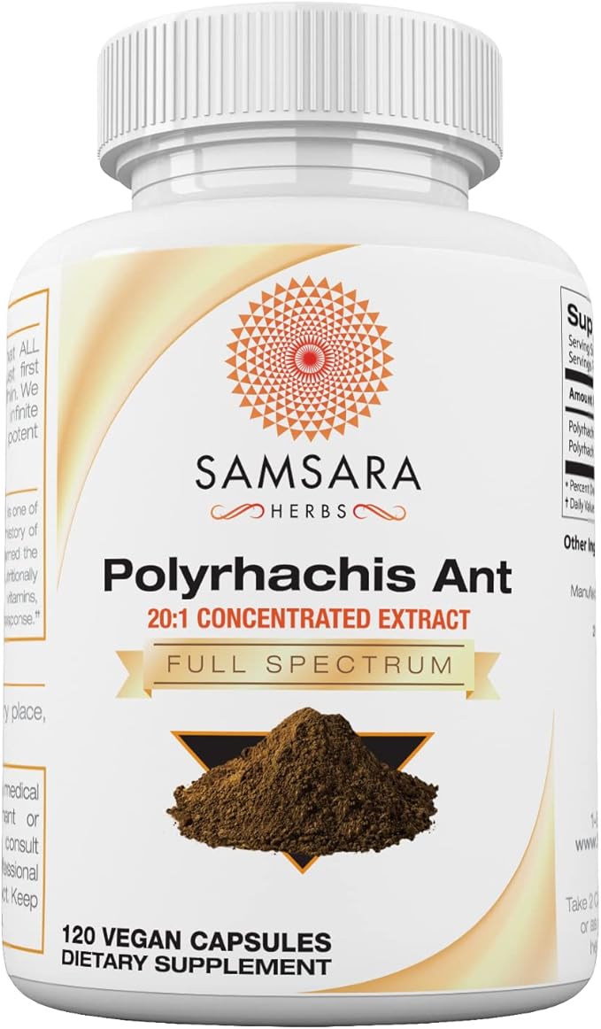 Samsara Herbs Polyrhachis Black Ant Extract - (120 Capsules)