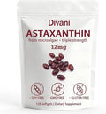Divani Astaxanthin 12mg Softgel ValAsta Antioxidant Supplement Easy-to-Swallow Softgels Daily Wellness &amp Skin Support Non-GMO Gluten Free 120 Softgels