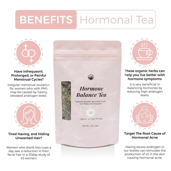 Herbal Tea for Hormone Balance - Natural Organic Loose Leaf Tea for Women’s Wellness Herbal Hormone Tea (1 pc/35g)