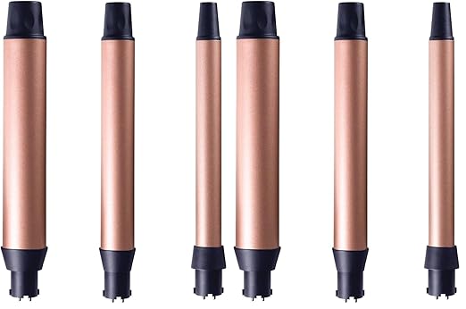 SUTRA Interchangeable Styler Attachments - Spring Curler Waver and Clipless Wand Attachment Options Rose Gold