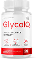 Glyco IQ Capsules Official GlycoIQ Blood Health Support Pills with All Natural Ingredients Glyco IQ Advanced Health &amp Wellness Support Formula with Premium Vitamins for Women &amp Men (60 Capsu