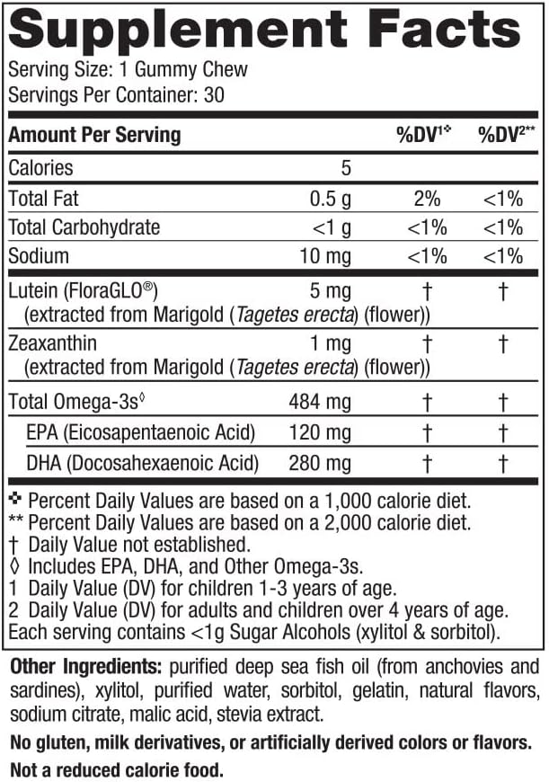 Nordic Naturals Children’s Eye Health Gummies Strawberry Lemonade - 30 Gummies for Kids - 484 mg Total Omega-3s DHA Lutein &amp Zeaxanthin - Brain Health Antioxidant Support Non-GMO - 30 Servings