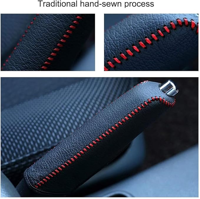Leather Car Handbrake Cover for Mercedes Benz/AMG CLA Sedan C118 C117 CLA 35/CLA 45 45S/CLA200/CLA220d/CLA250/CLA250e/CLA260 Anti-Slip Handle Protector Cover InteriorBlue normal