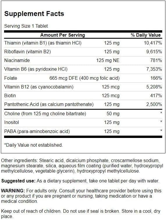 Swanson Vitamin B-125 Complex 250 Tabs